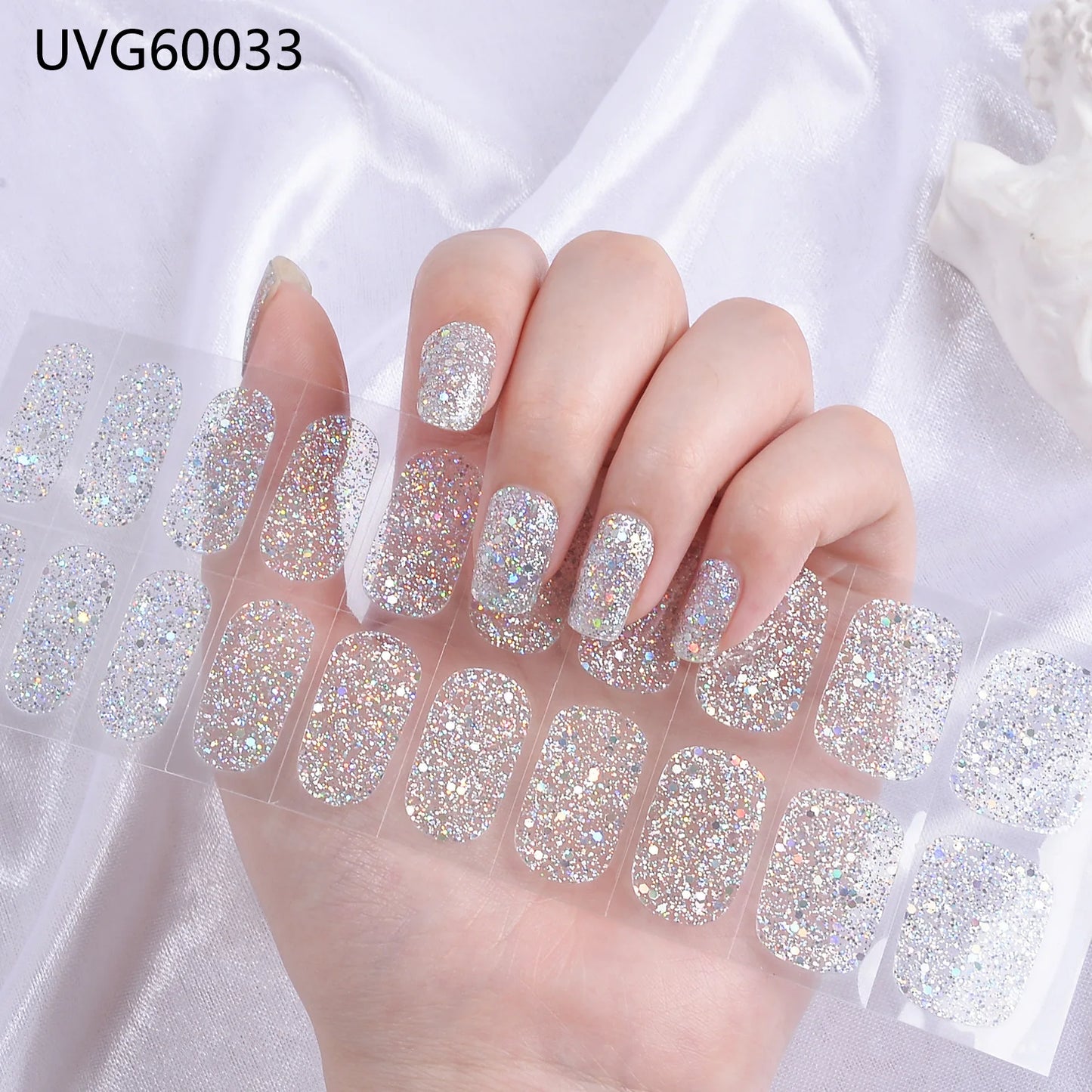 Stick-On Adhesive Semi-Cured Gel Nail Waterproof Long Lasting  (UV Lamp Needed)