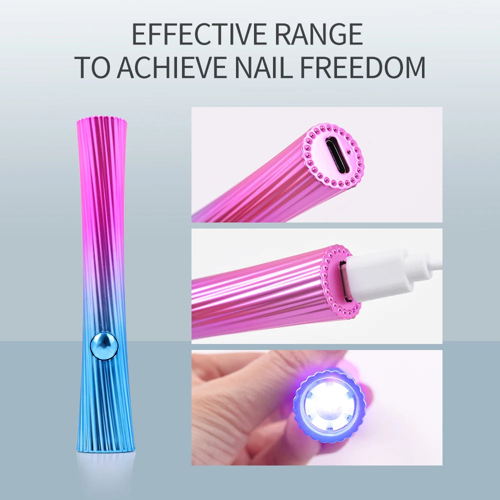 Portable Nail Dryer UV Led Lamp Mini For Manicure USB Rechargeable Gel Polish Drying