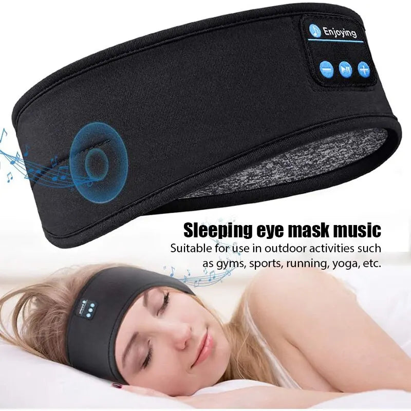 Bluetooth Earphones Sleeping Headband Elastic Wireless Headphones Music Eye Mask Wireless Headset Headband