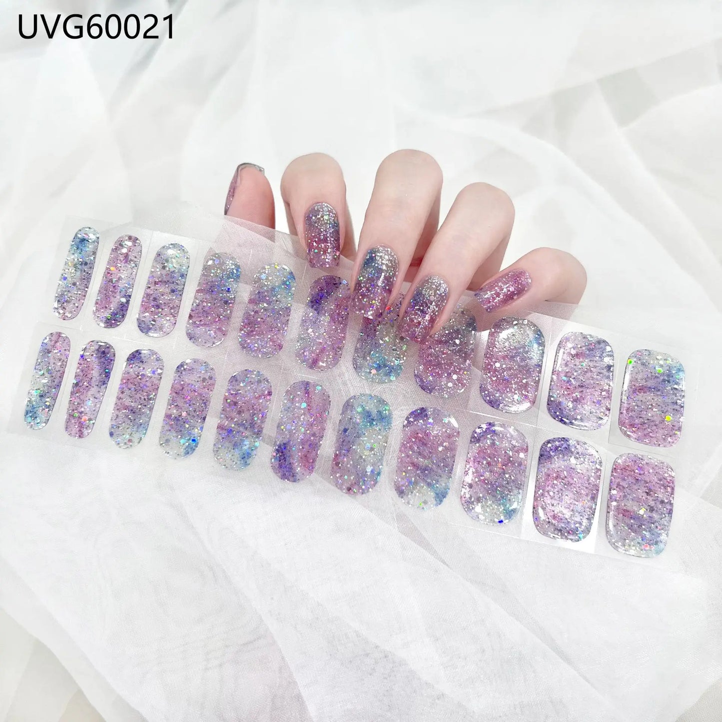 Stick-On Adhesive Semi-Cured Gel Nail Waterproof Long Lasting  (UV Lamp Needed)